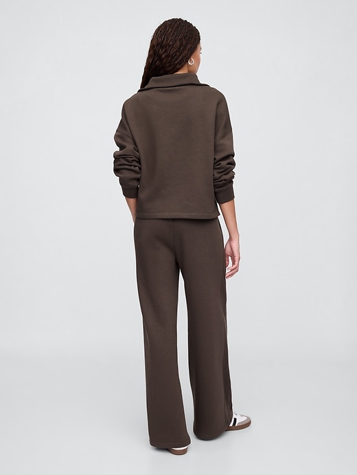 Image number 2 showing, Fleece Rib-Seam Wide-Leg Pants