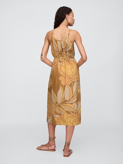 Image number 2 showing, Tie-Waist Scoopneck Maxi Dress