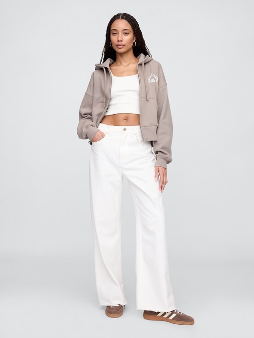 Image number 3 showing, Oversized Gap Graphic Zip Hoodie