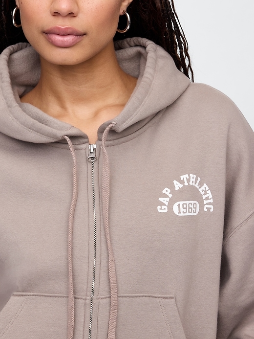 Image number 4 showing, Oversized Gap Graphic Zip Hoodie