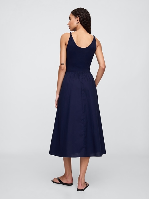 Image number 2 showing, Twist-Strap Scoopneck Midi Dress