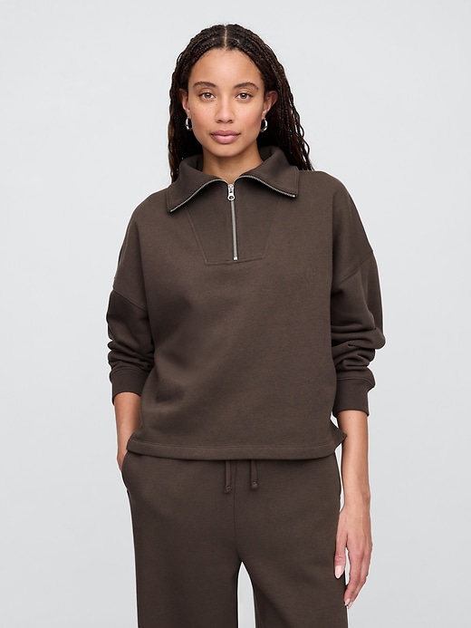 Image number 1 showing, Oversized Quarter-Zip Sweatshirt