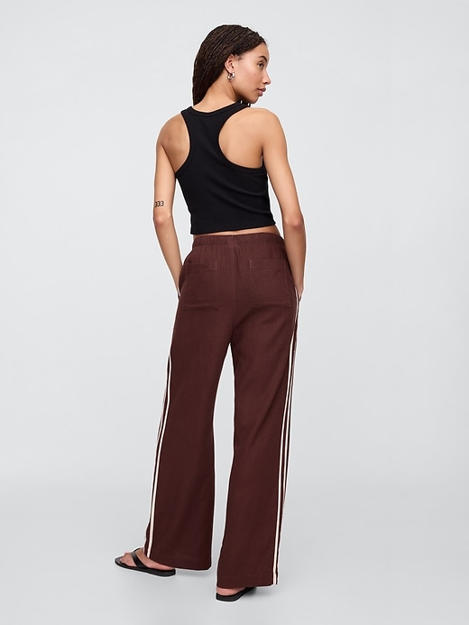 Image number 4 showing, Mid Rise Linen-Blend Wide-Leg Pants