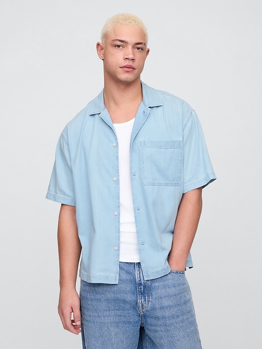 Image number 1 showing, Denim Vacay Shirt in Boxy Fit