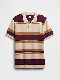 Textured Polo Sweater