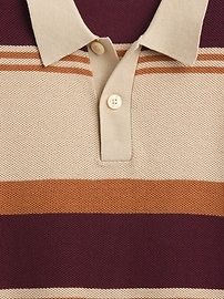 Textured Polo Sweater