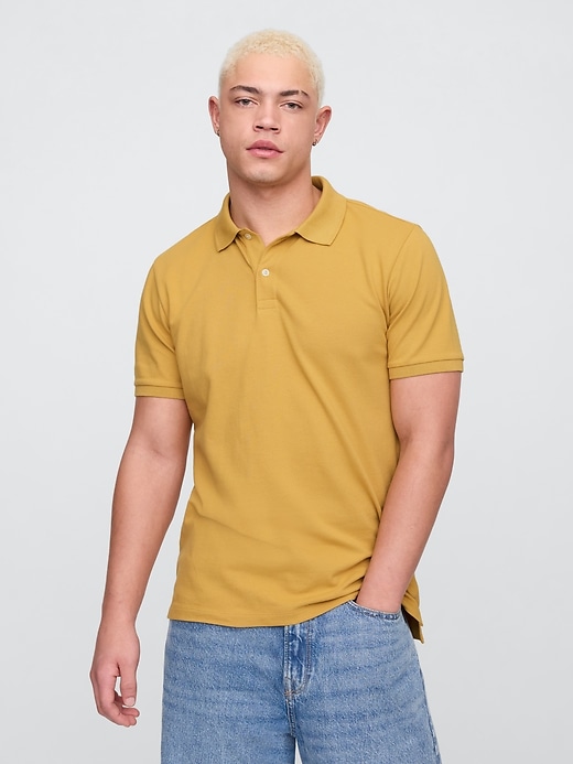 Image number 1 showing, Stretch Pique Polo Shirt