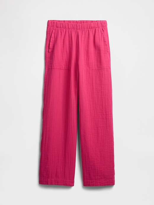 Image number 7 showing, Mid Rise Gauze Pull-On Wide-Leg Pants