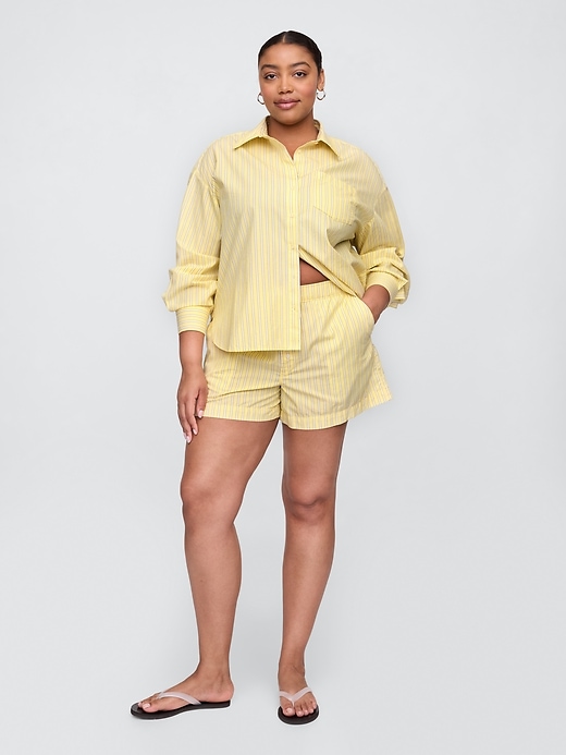Image number 5 showing, Relaxed Pull-On Poplin Shorts
