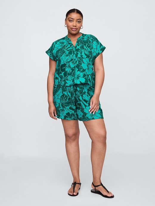 Image number 5 showing, High Rise Relaxed Pull-On Gauze Shorts