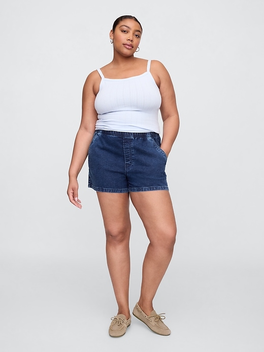 Image number 5 showing, Mid Rise Pull-On Sweatpant Jean Shorts