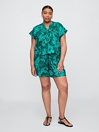 High Rise Relaxed Pull-On Gauze Shorts