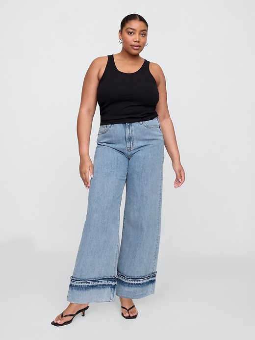 Image number 5 showing, High Rise SuperSoft Wide-Leg Jeans