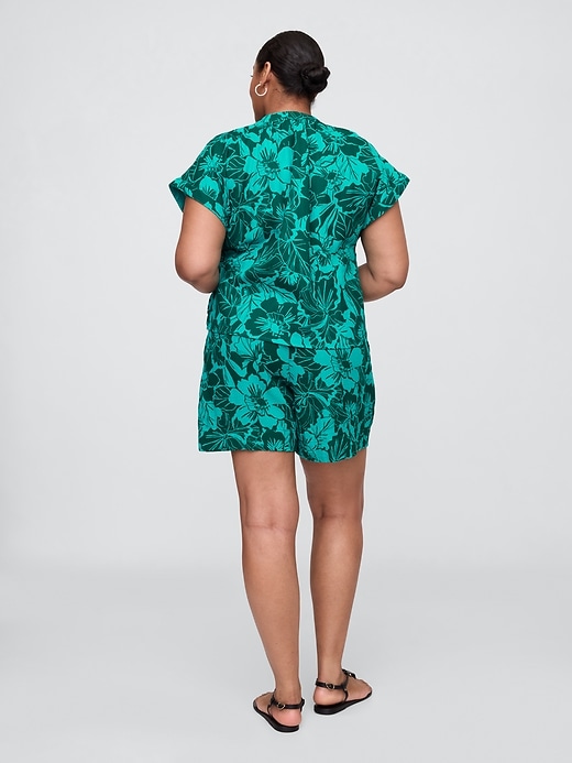 Image number 6 showing, High Rise Relaxed Pull-On Gauze Shorts