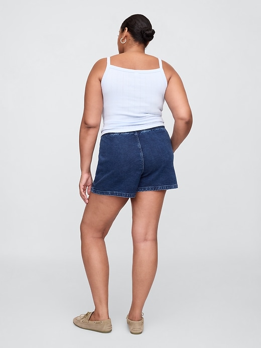 Image number 6 showing, Mid Rise Pull-On Sweatpant Jean Shorts
