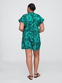 High Rise Relaxed Pull-On Gauze Shorts