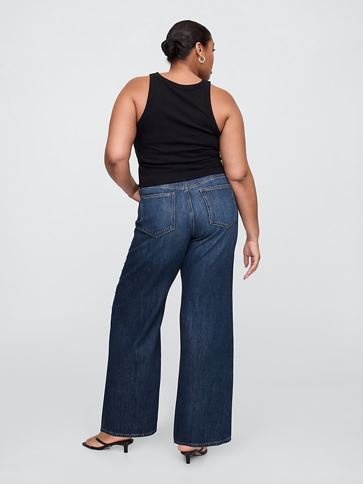 Image number 6 showing, High Rise SuperSoft Studded Wide-Leg Jeans