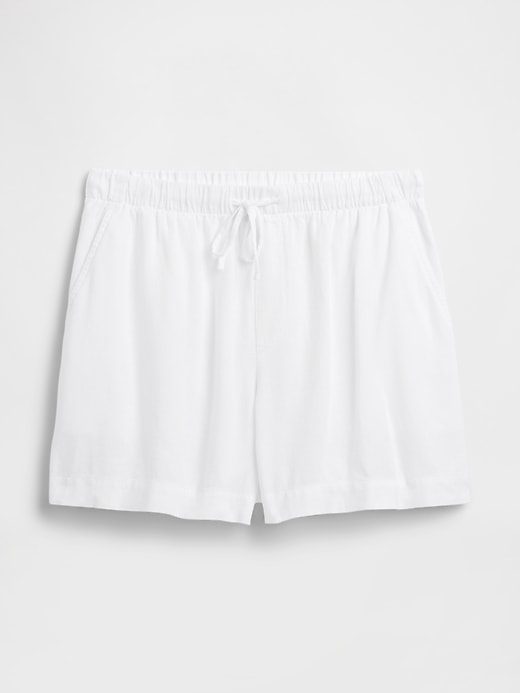 Image number 7 showing, 4" Mid Rise Pull-On Linen-Blend Shorts