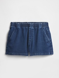Mid Rise Pull-On Sweatpant Jean Shorts
