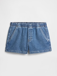 Mid Rise Pull-On Sweatpant Jean Shorts