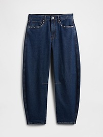 High Rise Studded Barrel Jeans