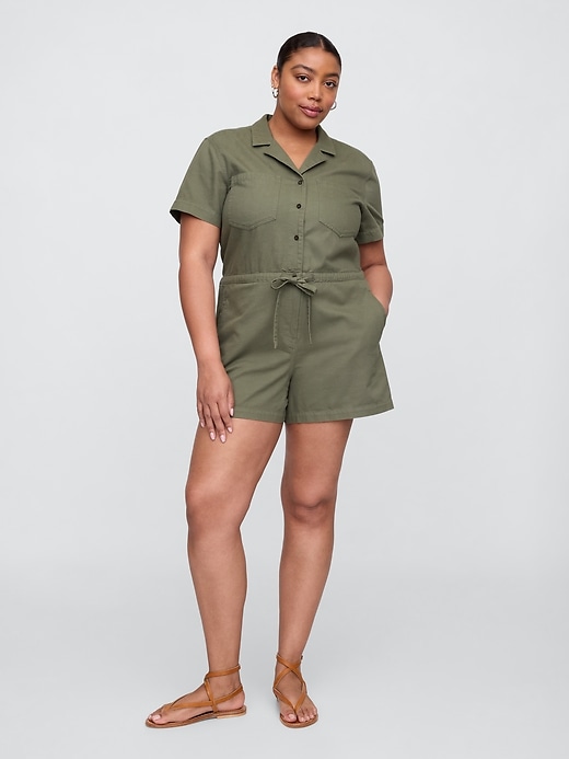 Image number 4 showing, Relaxed Twill Utility Romper
