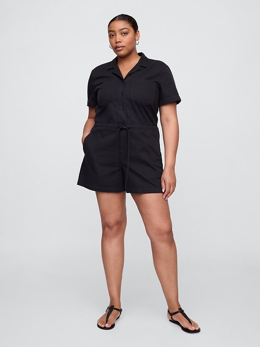 Image number 4 showing, Relaxed Twill Utility Romper