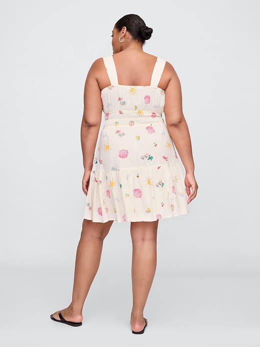 Image number 5 showing, Smocked Tie-Front Mini Dress