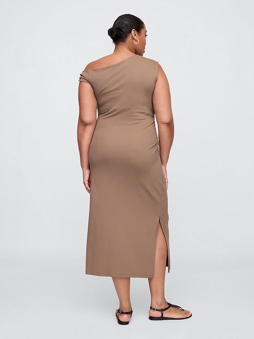 Image number 5 showing, Modern Ribbed One-Shoulder Midi Dress