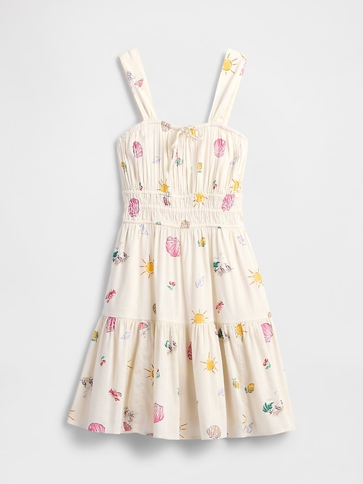 Image number 6 showing, Smocked Tie-Front Mini Dress