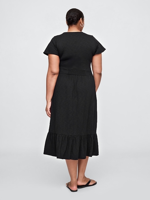 Image number 5 showing, Flutter Sleeve V-Neck Midi Dress