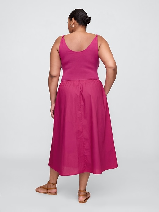 Image number 5 showing, Twist-Strap Scoopneck Midi Dress