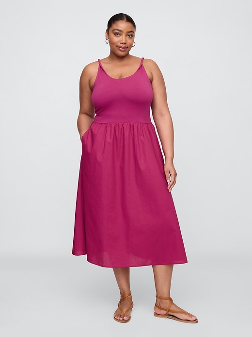Image number 4 showing, Twist-Strap Scoopneck Midi Dress