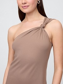 Ribbed One-Shoulder Mini Dress