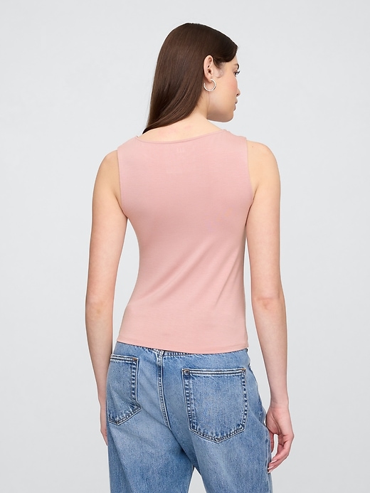 Image number 2 showing, Asymmetrical Ruched Tank Top