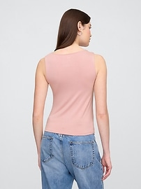 Asymmetrical Ruched Tank Top
