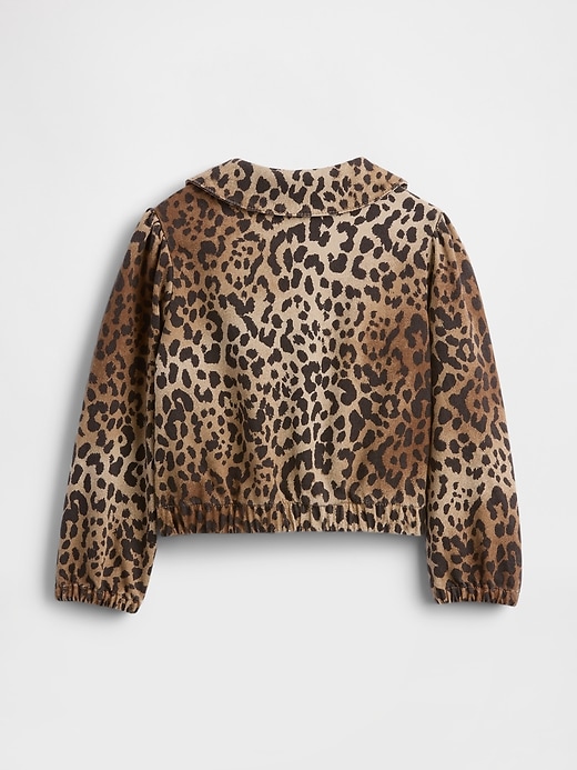 Image number 2 showing, babyGap Leopard Print Peter Pan Denim Jacket