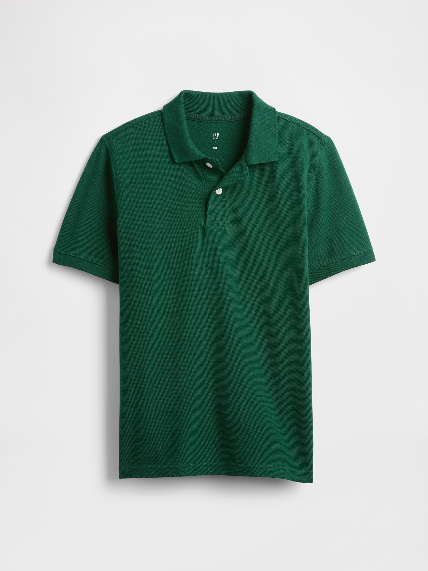 Kids Pique Polo Shirt - Green