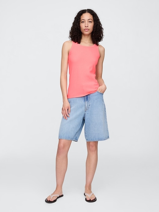 Image number 3 showing, Ribbed Scoopneck Tank Top