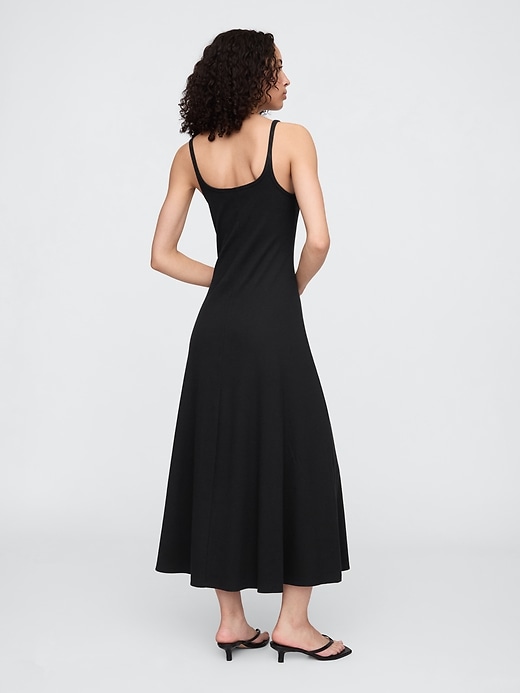 Image number 2 showing, Ribbed Squareneck Midi Dress
