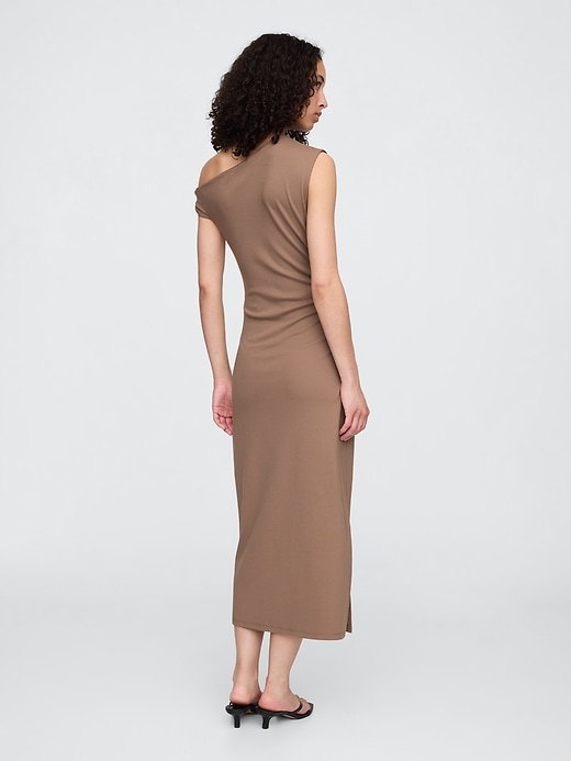 Image number 2 showing, Modern Ribbed One-Shoulder Midi Dress