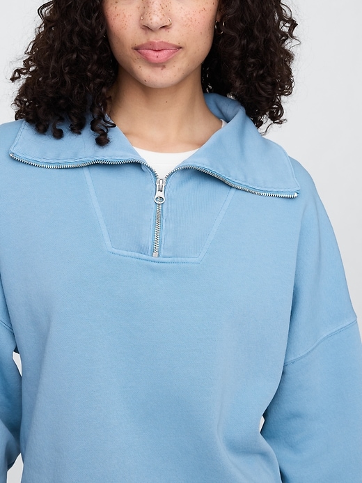 Image number 4 showing, Oversized Quarter-Zip Sweatshirt
