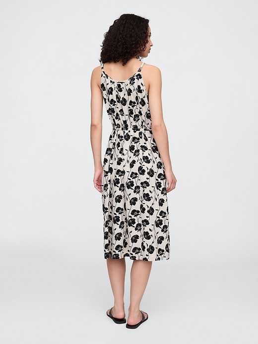 Image number 2 showing, Tie-Waist Scoopneck Maxi Dress