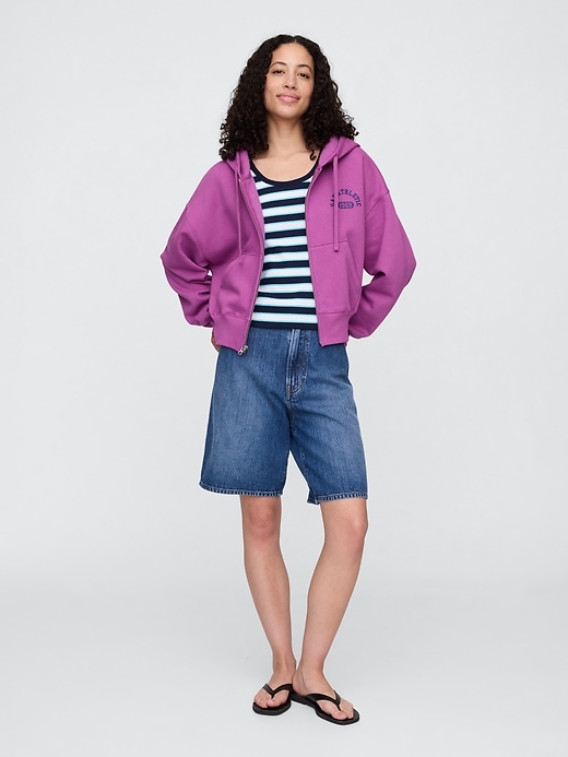 Image number 3 showing, Oversized Gap Graphic Zip Hoodie