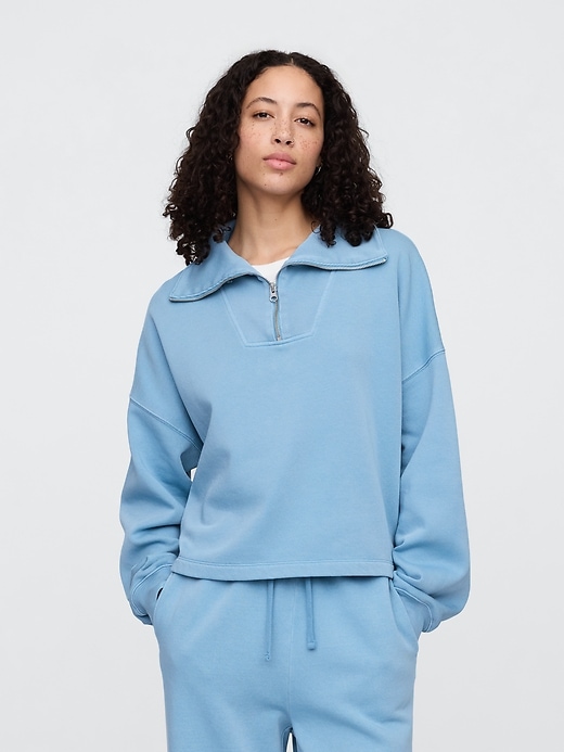 Image number 1 showing, Oversized Quarter-Zip Sweatshirt