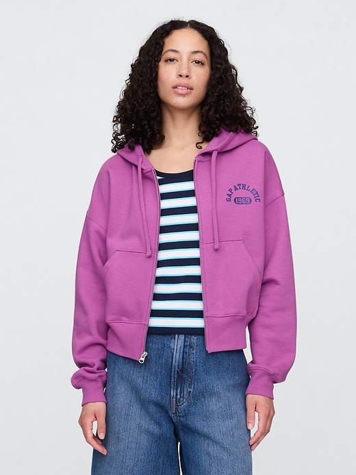 Image number 1 showing, Oversized Gap Graphic Zip Hoodie