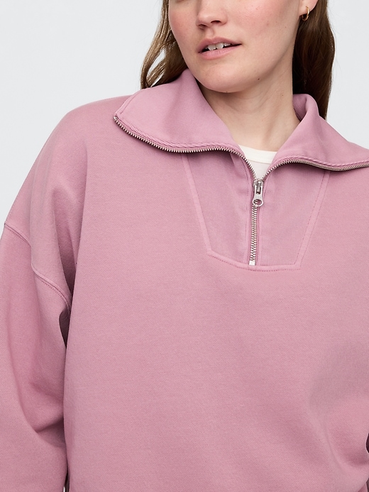 Image number 4 showing, Oversized Quarter-Zip Sweatshirt