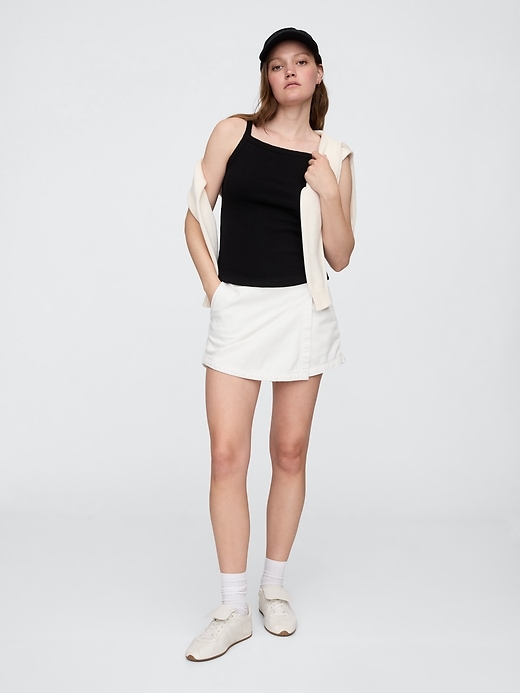 Image number 1 showing, Denim Wrap Skort