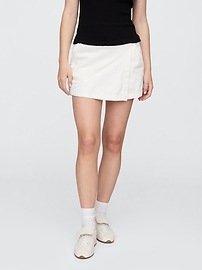 Denim Wrap Skort