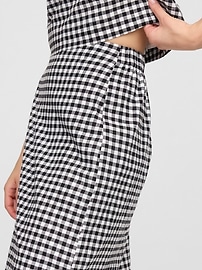 Linen-Blend Maxi Slip Skirt